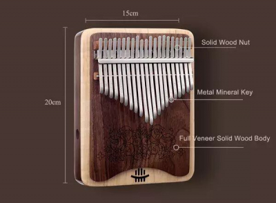 Hluru KZ21-BlackWalnut - Kalimba 21 ton