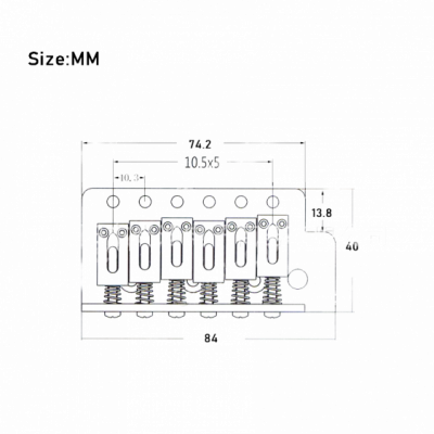 Kera Audio M-STW-0689 czarny - Mostek do gitary elektrycznej