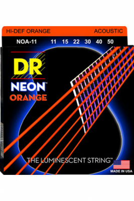 DR NOA 11-50 NEON ORANGE - Struny do gitary akustycznej