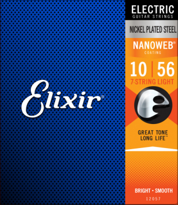 Elixir Nanoweb LIGHT 10-56 - struny do gitary elektrycznej 7-str