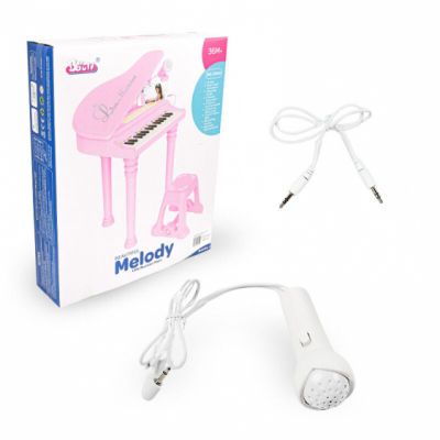 NN PIANINO KASIA WH - Fortepian z mikrofonem dla dzieci białe