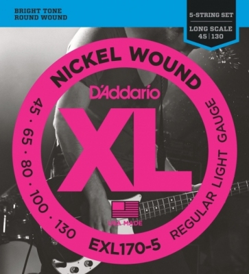 D'Addario EXL170-5 45-130 - struny do gitary basowej