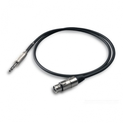 Proel BULK210LU1 Kabel mikrofonowy stereo jack - XLR F 1m