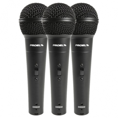 Proel DM800KIT - zestaw 3 mikrofonów