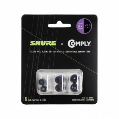 Shure EACYPF-6KIT - Czarne wkładki piankowe Comply™ (seria P)