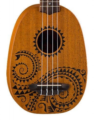 Luna Mahogany Tattoo Soprano Pineaple - ukulele sopranowe-2749