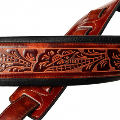 Stagg SPFL AGED BRW - pasek do gitary, ekoskóra