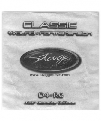 Stagg CLN D4 W - pojedyncza struna do gitary klasycznej-175