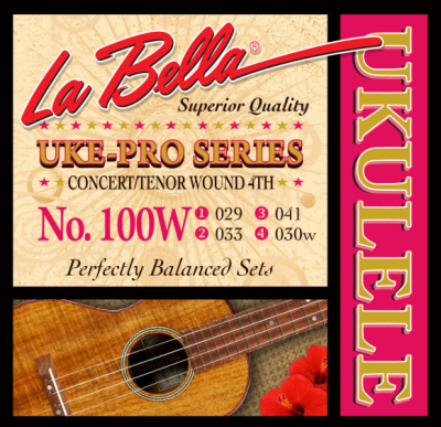 La Bella Uke-Pro Concert/Tenor Wound 4th 100W - Struny do ukulele