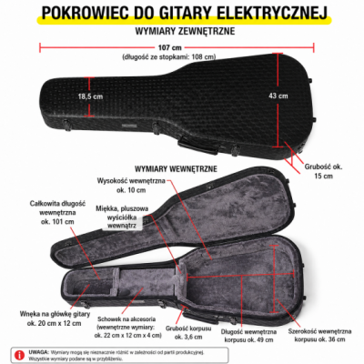 Hard Bag GB-85-ELE - Futerał na gitarę elektryczną