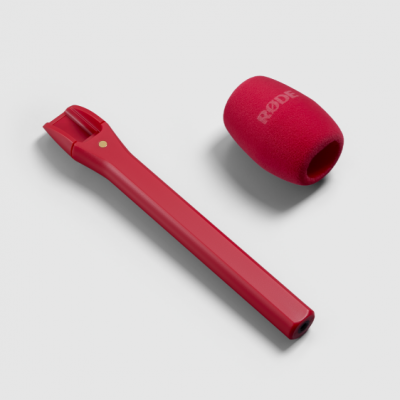 RODE Interview Micro Red - Uchwyt z pop filtrem do Wireless Micro czerwony