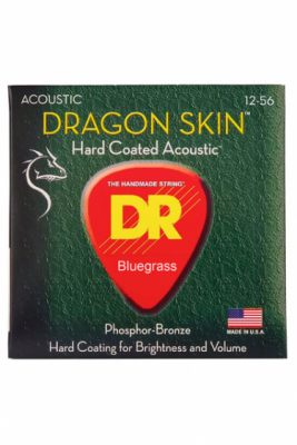 DR DSA 12-56 DRAGON SKIN - powlekane struny do gitary akustycznej