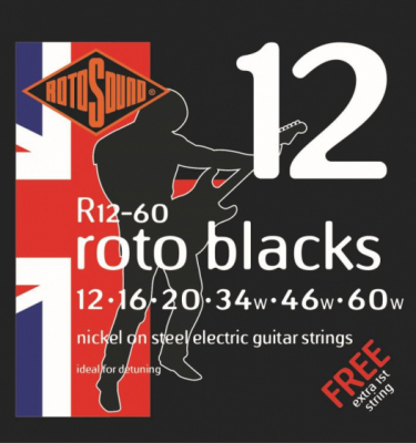 Rotosound R12-60 Blacks [12-60] niklowane struny do gitary elektrycznej