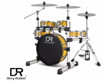 Dirty Rabbit TDB-200-Yellow - Przenośny zestaw perkusyjny