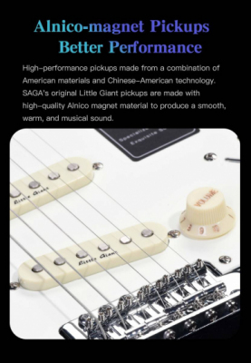 SAGA SMF1314 SB (SSS) - Gitara elektryczna