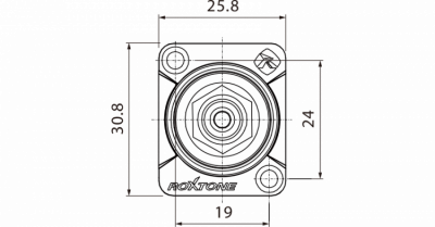 Roxtone RF2D-N-RD - Gniazdo typu RCA