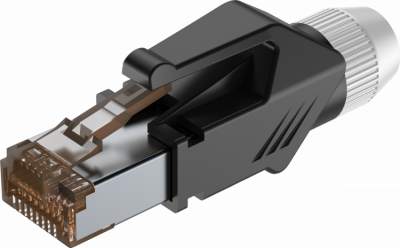 Roxtone RJ45C5E-PH-WT - Wtyk typu RJ45 z osłoną