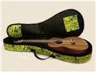 Zebra Pokrowiec do ukulele koncertowego limonkowy