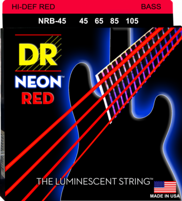 DR struny do gitary basowej NEON RED 45-105