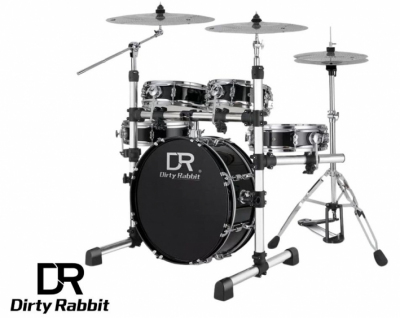 Dirty Rabbit TDB-200-Black - Przenośny zestaw perkusyjny