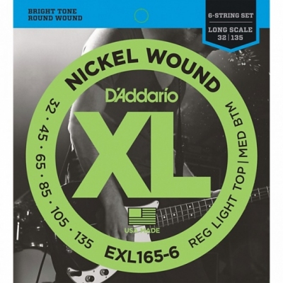 D'Addario EXL165-6 32-135 - struny do gitary basowej 6-str