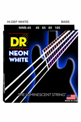 DR NWB 45-105 NEON WHITE BASS struny powlekane do gitary basowej