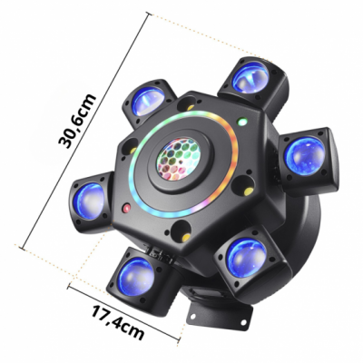 LIGHT4ME COSMOS 2 - Ruchomy multiefekt świetlny LED