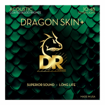 DR DA8 10-48 DRAGON SKIN+ 80/20 BRONZE - STRUNY DO GITARY AKUSTYCZNEJ