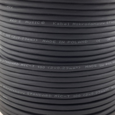 REDS MUSIC MIC-T100 - Kabel mikrofonowy 2 x 0.23mm² STANDARD Thin