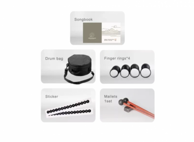 Hluru-Huashu TWL15-14 Charcoal - Tongue Drum 15 notes 14