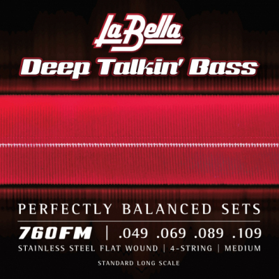 La Bella Deep Talkin' Bass Flats Medium 49-109 4-str 760FM - Struny do gitary basowej
