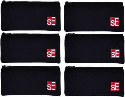 sE MP01-6P - Standardowe etui z zamkiem błyskawicznym na mikrofon, sześciopak