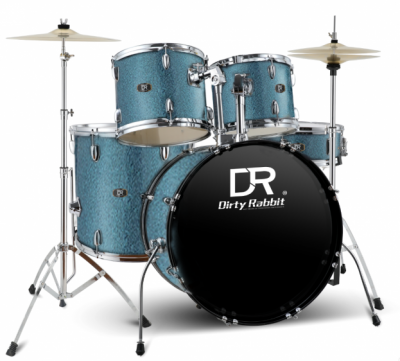 Dirty Rabbit Q900-Bright Blue - Zestaw perkusyjny