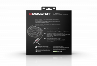 MONSTER CABLE CLASSIC - Kabel instrumentalny spiralny 6.4m