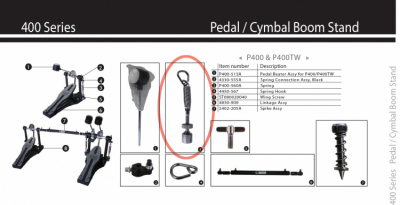 MAPEX C0DTBX040104 - SPRĘŻYNA STOPY SERII 400