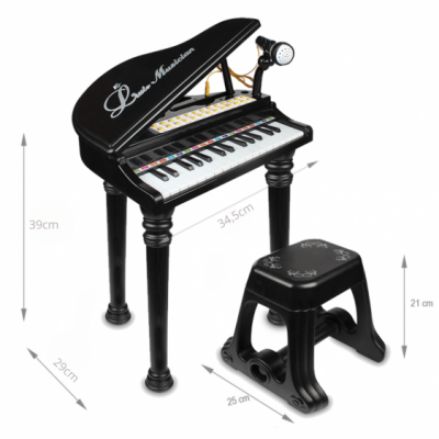 NN PIANINO KASIA BK - Fortepian z mikrofonem dla dzieci