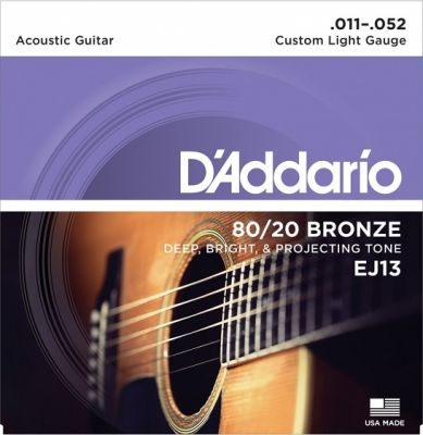 D'Addario EJ13 11-52 - struny do gitary akustycznej