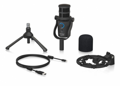 Behringer D2 PODCAST PRO – Wielkomembranowy mikrofon pojemnościowy USB/XLR