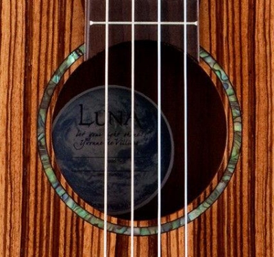 Luna High Tide Baritone Zebra - elektryczne ukulele barytonowe-2722