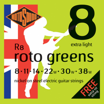 Rotosound R8 Extra Light [8-38] niklowane struny do gitary elektrycznej
