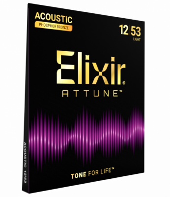 Elixir Attune Phosphor Bronze 12-53 Light - Struny do gitary akustycznej