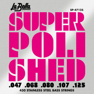 La Bella Super Polished 47-125 5-str SP-47125 - Struny do gitary basowej