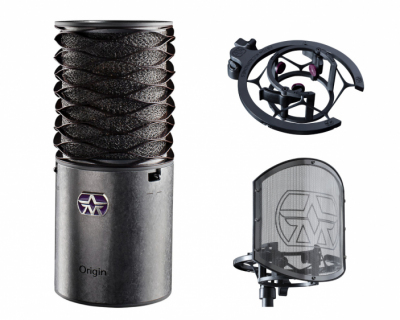 Aston Microphones ORIGIN BUNDLE - Mikrofon pojemnościowy + uchwyt + pop filtr