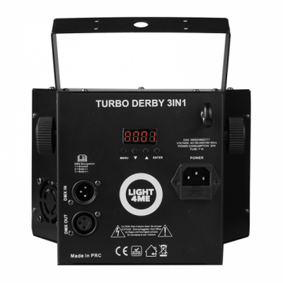 LIGHT4ME TURBO DERBY 3IN1 - multiefekt świetlny LED RGBW-UV