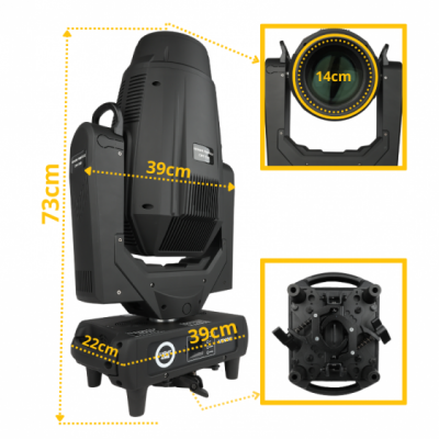 LIGHT4ME VENOM PROFILE CMY 550 - Głowica profilowa LED spot beam wash