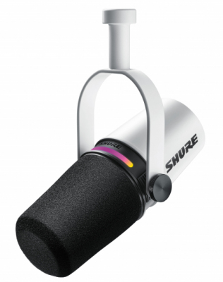 Shure MV7+-W - Mikrofon lektorski/wokalny ze złączem XLR/USB-C Biały
