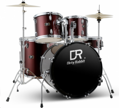 Dirty Rabbit Q900-Red - Zestaw perkusyjny