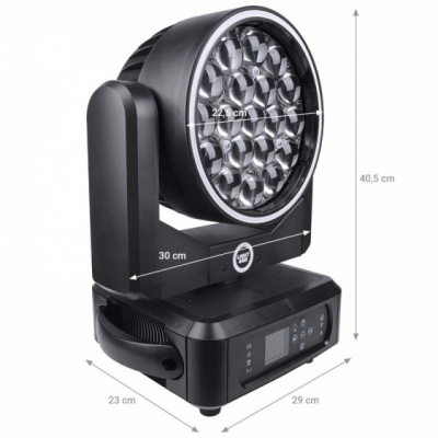 LIGHT4ME ZOOM WASH 19X15 RING - głowica ruchoma LED