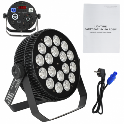 LIGHT4ME PARTY PAR 18x10W RGBW - reflektor sceniczny LED