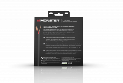 MONSTER CABLE CLASSIC - kabel głośnikowy 0.9m jack 1/4 prosty - jack 1/4 prosty